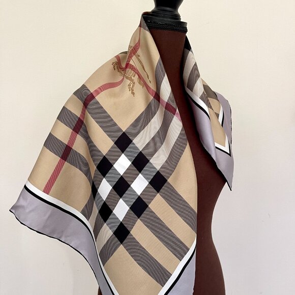 Display #3 Burberry Silk Scarf - Picture 4 of 15